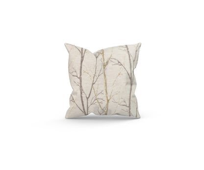 Fibre Naturelle Silver Birch (Burley) Cushion with Fillers, Various Sizes, Silver Grey Tree, Handmade In UK