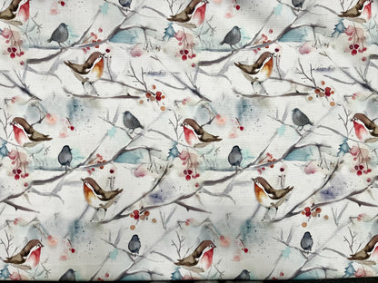 Handmade  Voyage Maison Snowy Song Blue Bird CANDLE SHADE || Small lamp shade, Red Robin, Colourful Home Decor Gift, Small Light Shade, UK