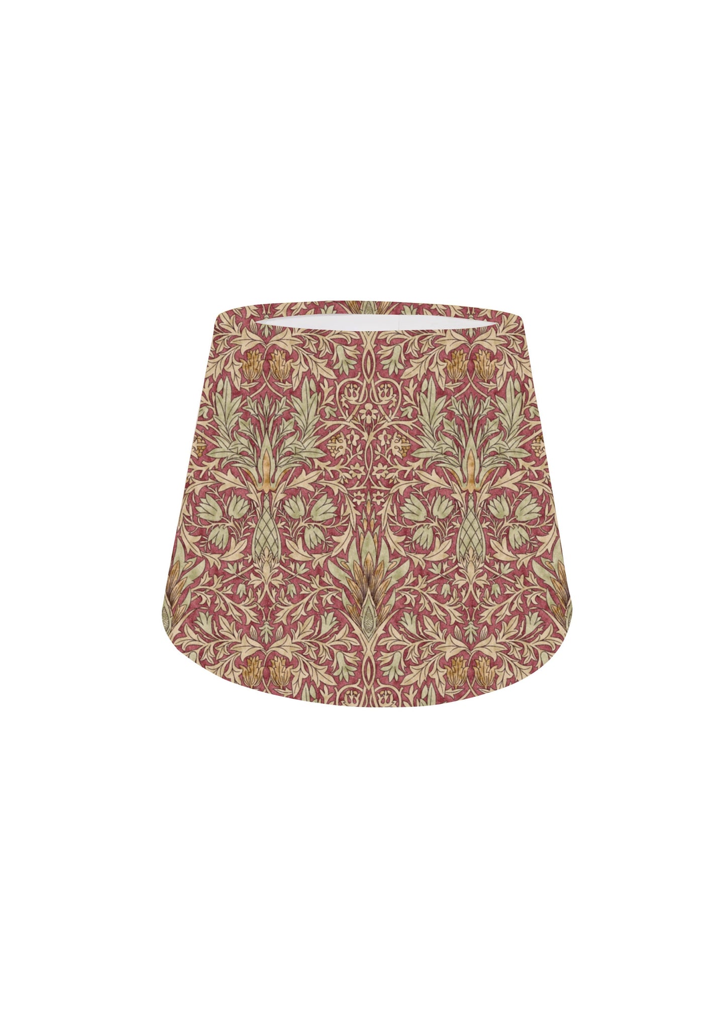William Morris Empire Lampshade Ceiling Light / Table Lamp / Pendant, Home Decor, Handmade in UK, Snakeshead Forest/ Wine, Honeysuckle Rose