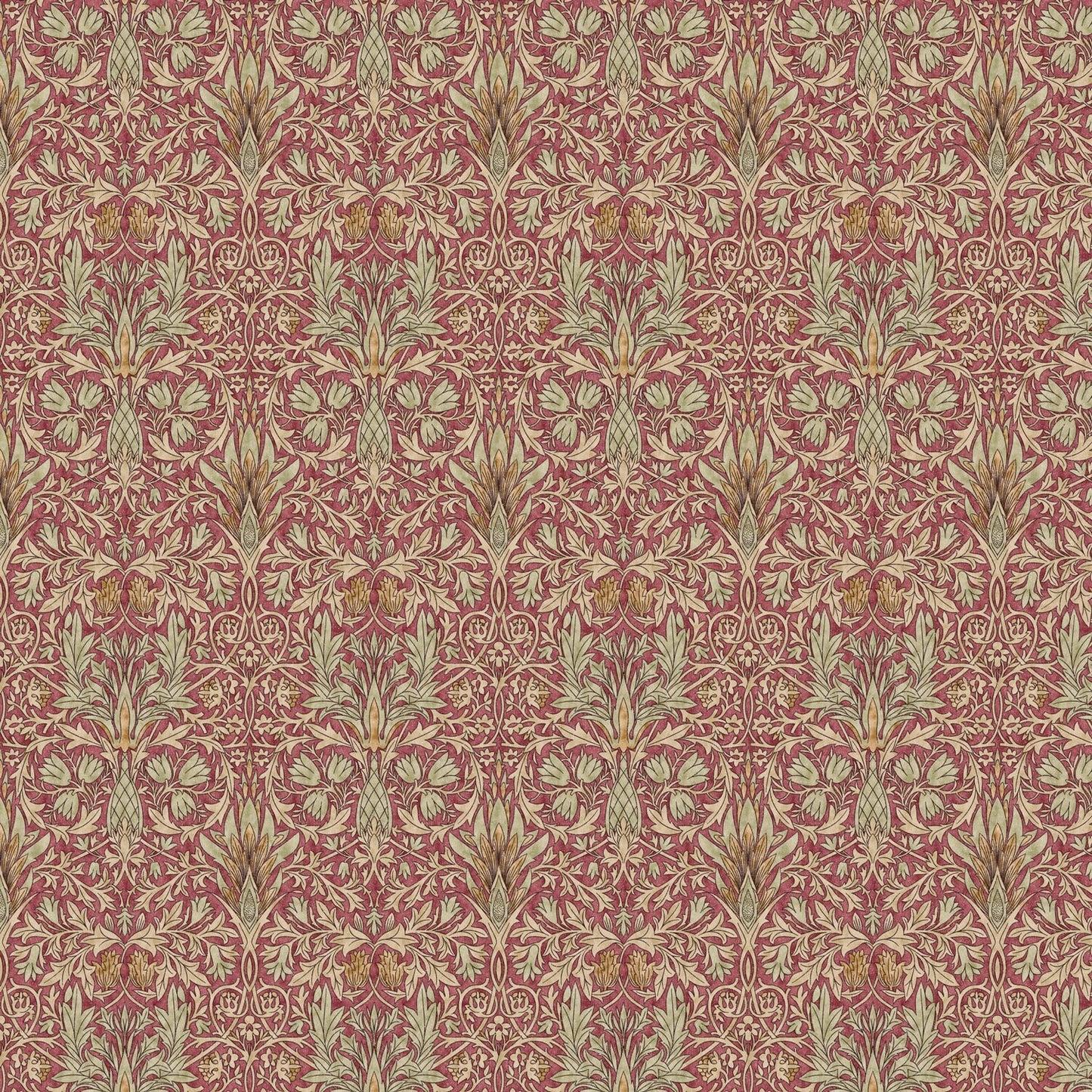 Handmade William Morris Snakeshead Wine Cushion with Fillers Various Sizes 28cm, 36cm, 43cm, 60cm, Modern Home Decor, Made in Uk