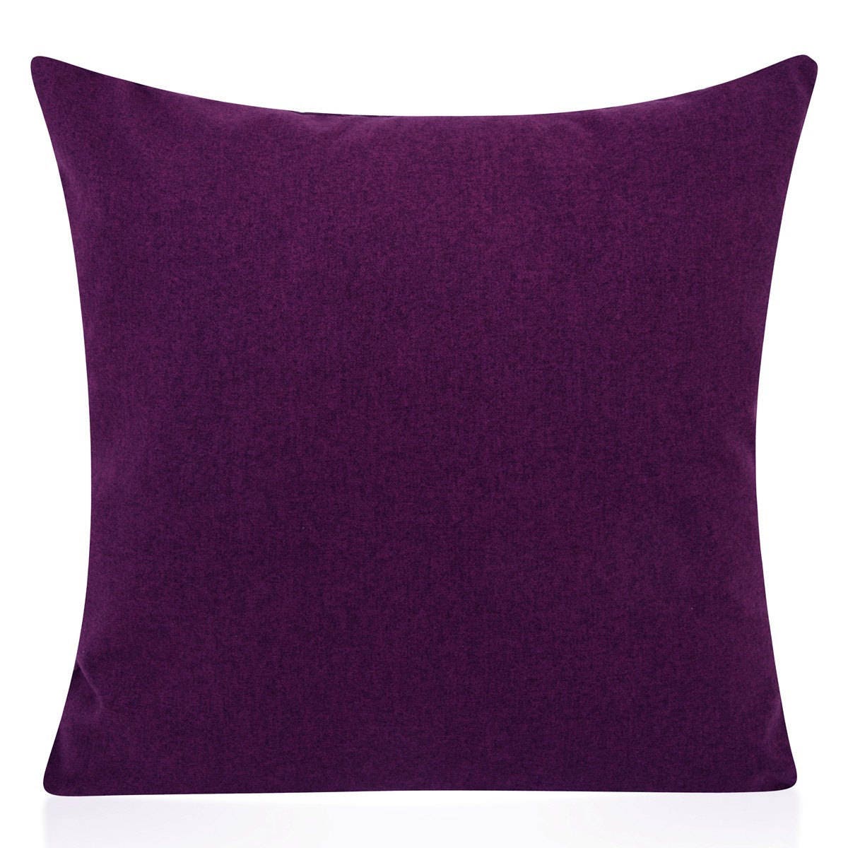 Recycled Brushed  Damson Purple Cushions with Fillers Various Sizes 28cm , 36cm, 43cm , 60cm, Colourful Home Furniture Decoration