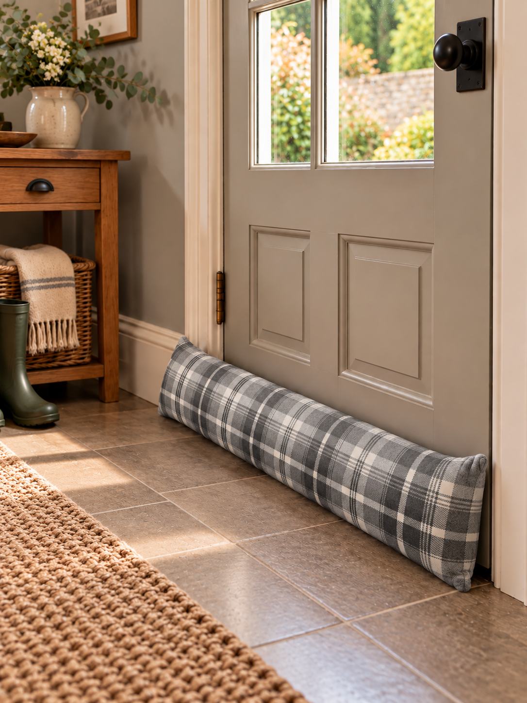 Tartan Pattern Draught Excluder (33" x 8")