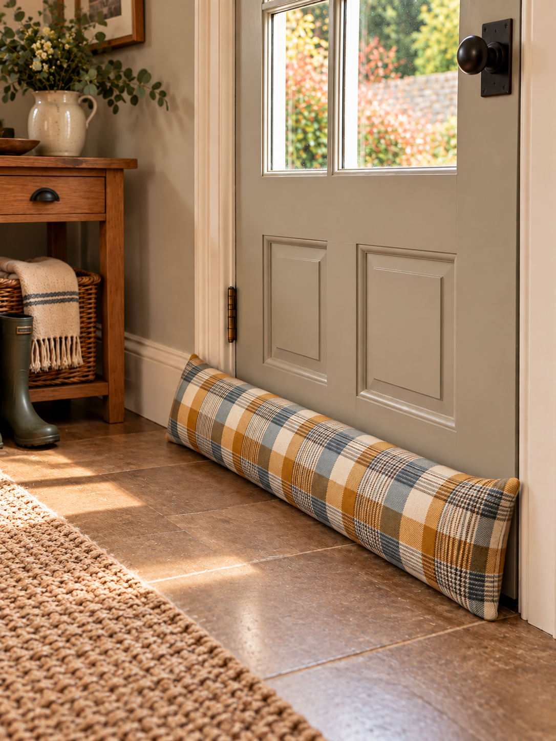Tartan Pattern Draught Excluder (33" x 8")