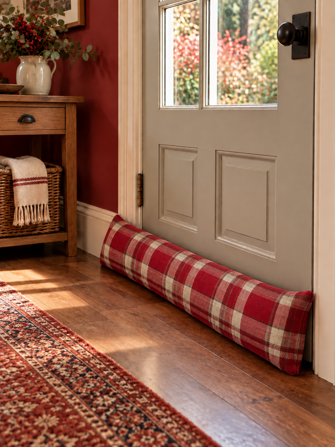 Tartan Pattern Draught Excluder (33" x 8")
