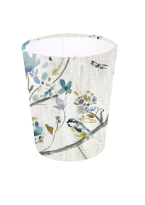 New Handmade Voyage Maison Collector Watercolour Blue Bird Waste Paper Bin, Colourful Home Decor Office Bedroom Bin, Blue, Green, Made in UK