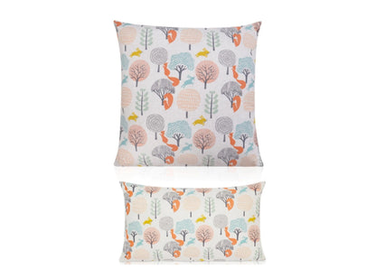 Childrens Forest Scene Hares / Squirrels  Orange/Yellow Cushions with Fillers Various Sizes