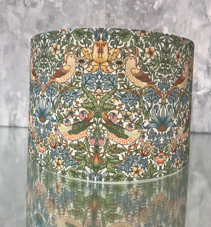 William Morris Strawberry Thief Sky Cylinder Drum Lampshade