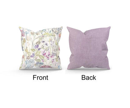 Voyage Maison Hedgerow Lotus Cream Cushions with Fillers, Colourful Home Decor, Floral Pattern, Various Sizes 28cm , 36cm, 43cm , 60cm