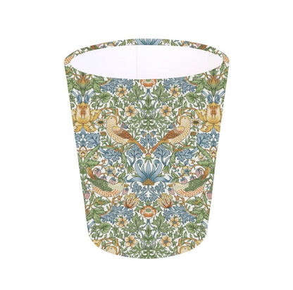 Handmade William Morris Strawberry Thief Sky Waste Paper Bin, Made in UK, Floral Theme, Birds, Home Decor Gift