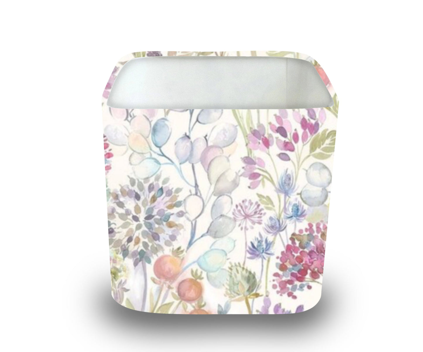 Handmade Hedgerow Lotus Cream Rounded Square Lampshade, Table/Ceiling