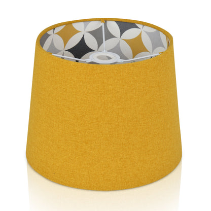 Shetland Mustard Yellow Brushed Linen Style RETRO EMPIRE Lampshades /  Table Lampshade