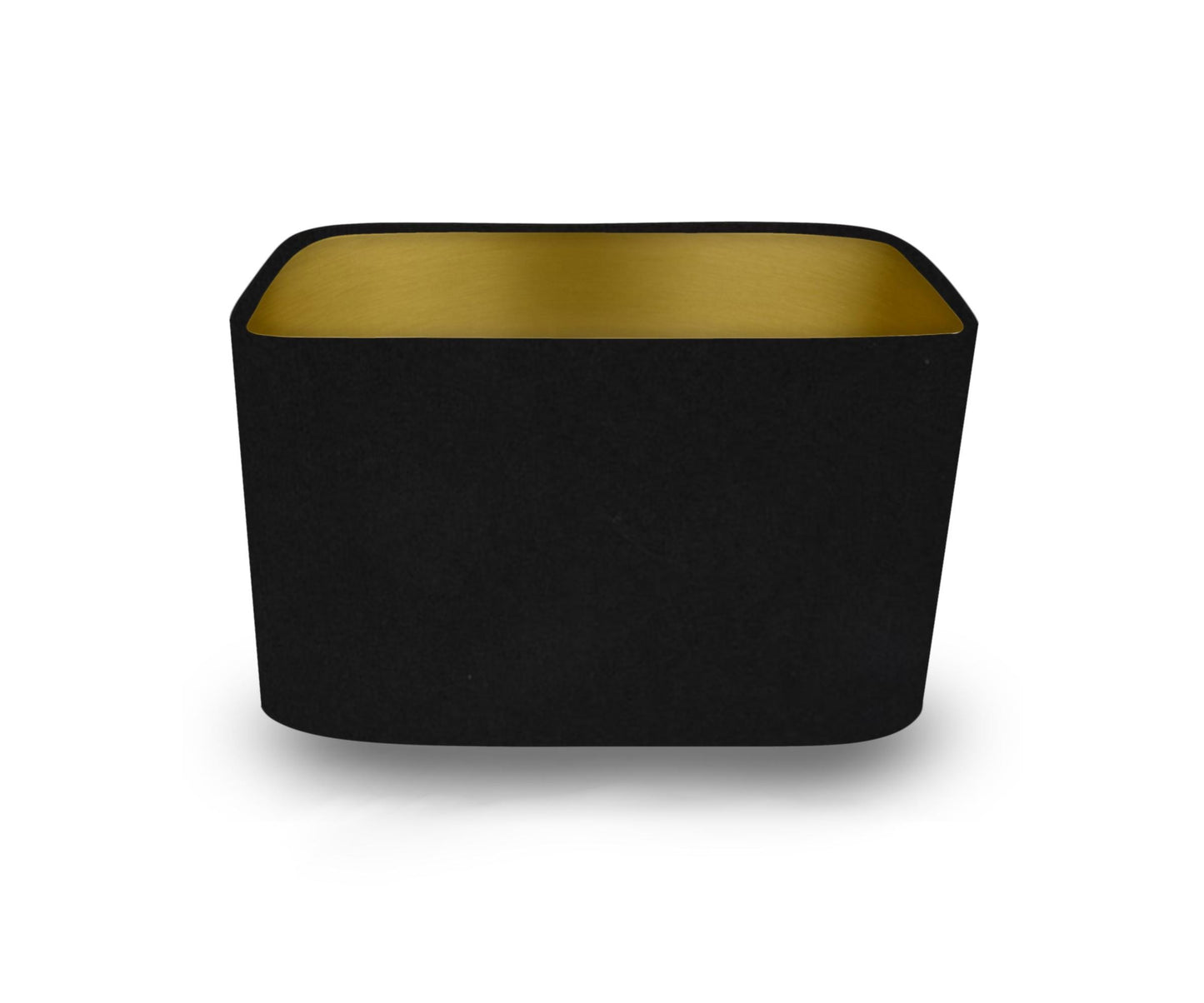 Black with Metallic Mirrored/ Brushed/ 3M Interior Curved Rectangle Lampshades/Pendant