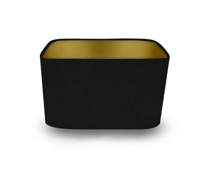 Black with Metallic Mirrored/ Brushed/ 3M Interior Curved Rectangle Lampshades/Pendant