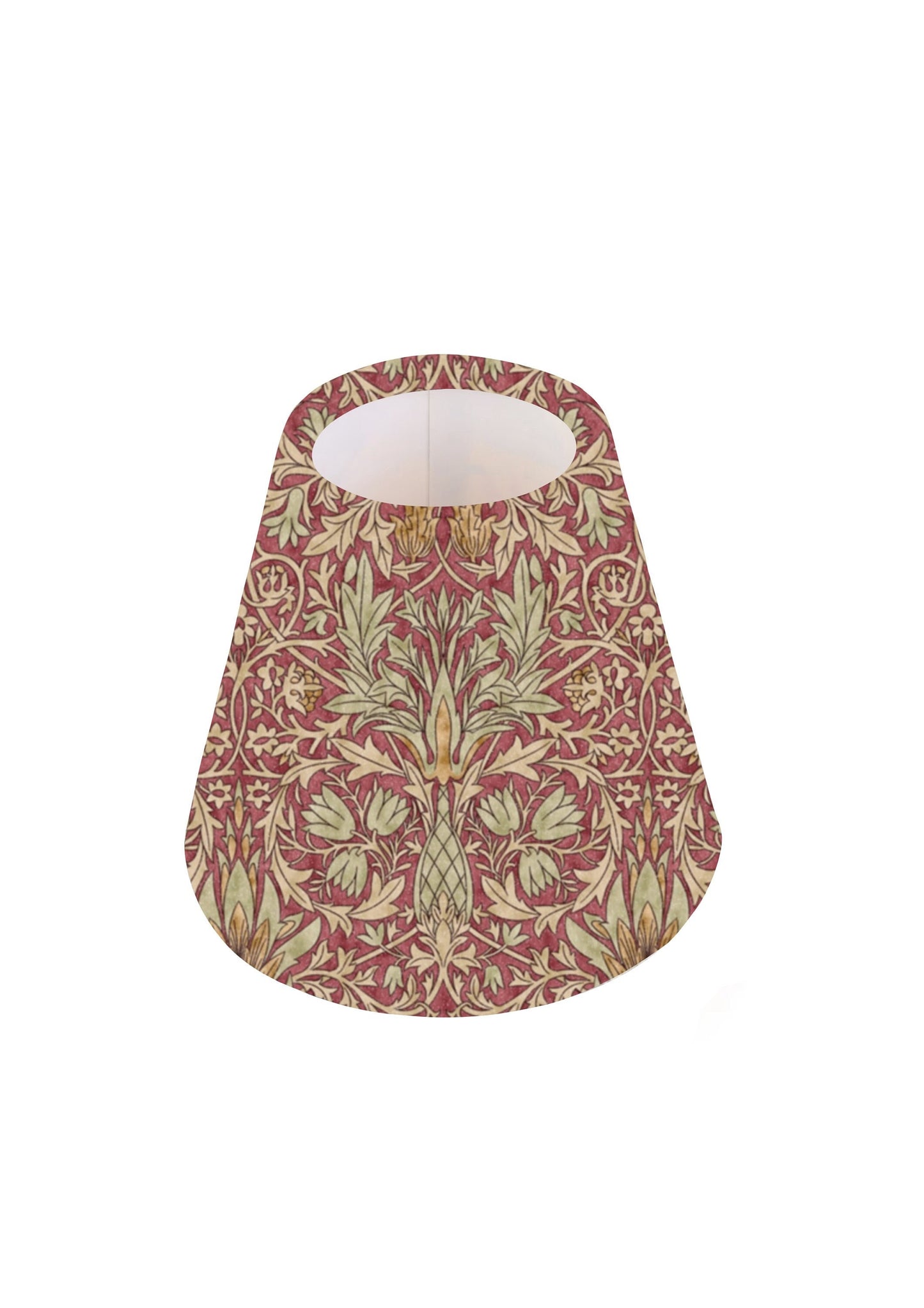 Handmade William Morris Snakeshead Wine CANDLE SHADE || Small lamp shade, Colourful Home Decor Gift, Small Light Shade, Made in Uk, Green