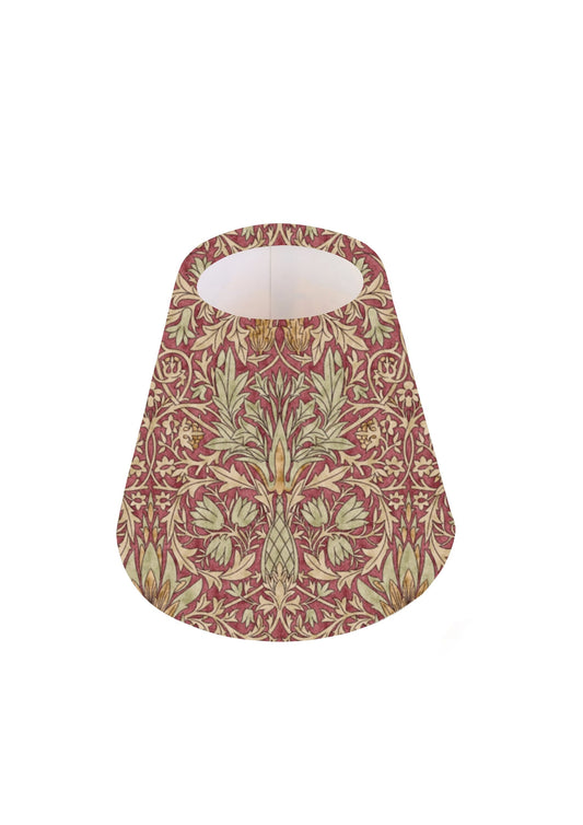 Handmade William Morris Snakeshead Wine CANDLE SHADE || Small lamp shade, Colourful Home Decor Gift, Small Light Shade, Made in Uk, Green