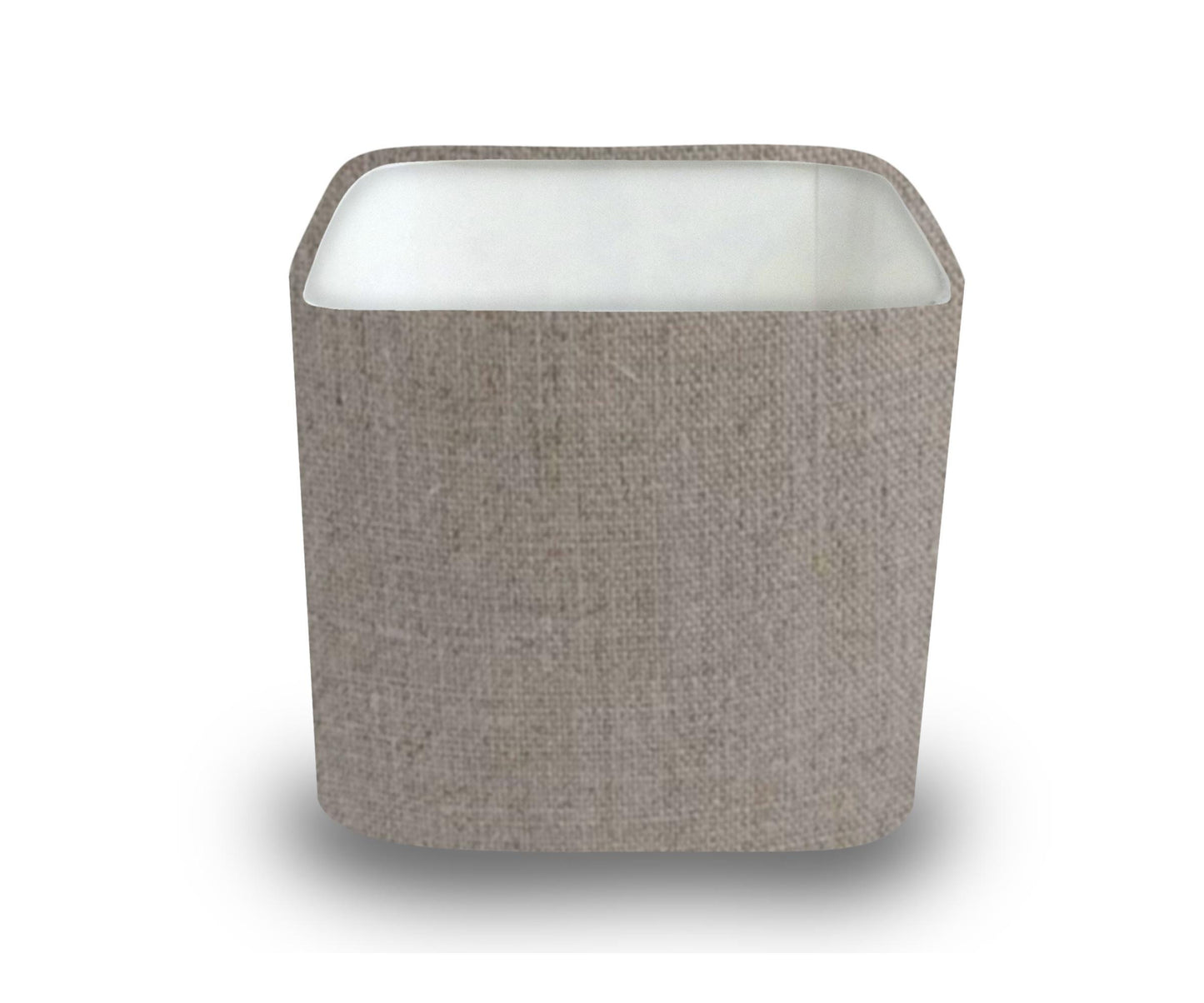 Plain Linen Rounded Square Lampshade, Table/Ceiling