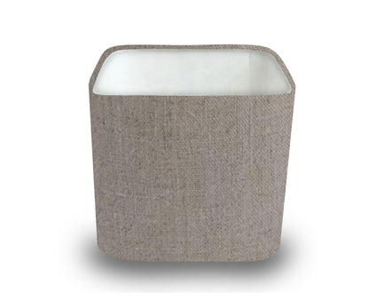 Plain Linen Rounded Square Lampshade, Table/Ceiling
