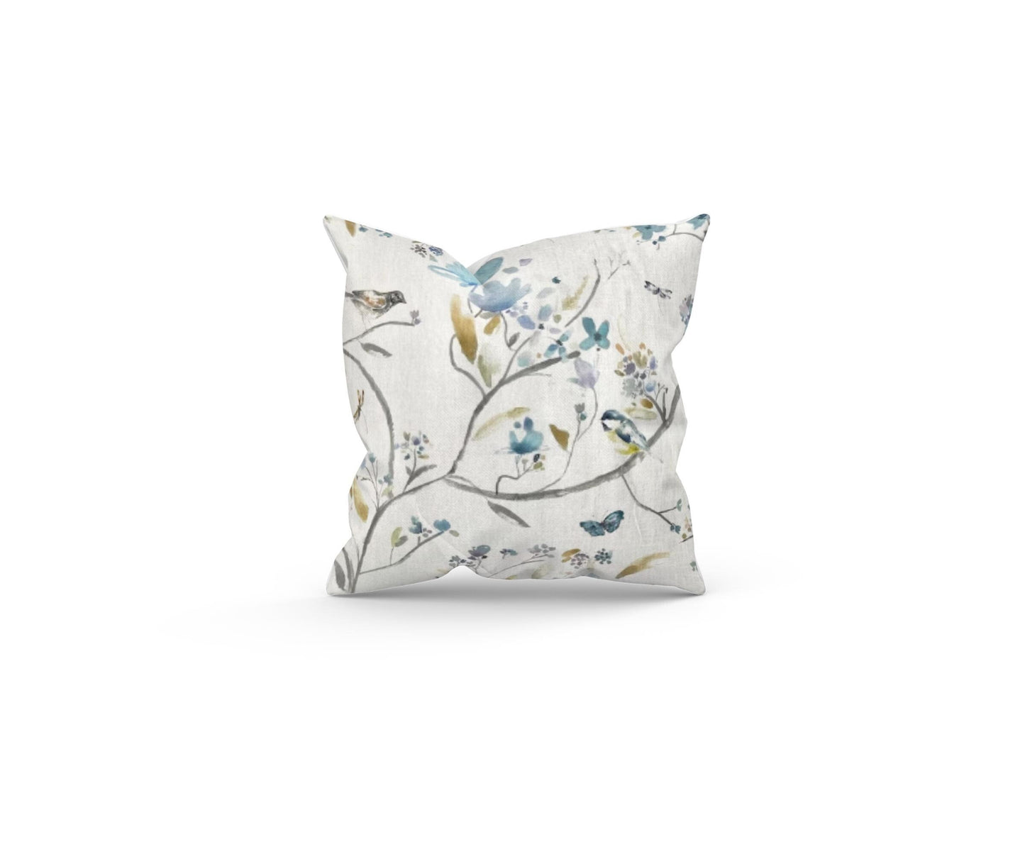 Voyage Maison Watercolour Bird Cushions with Fillers, Colourful Home Decor, Floral Pattern, Various Sizes 28cm , 36cm, 43cm , 60cm