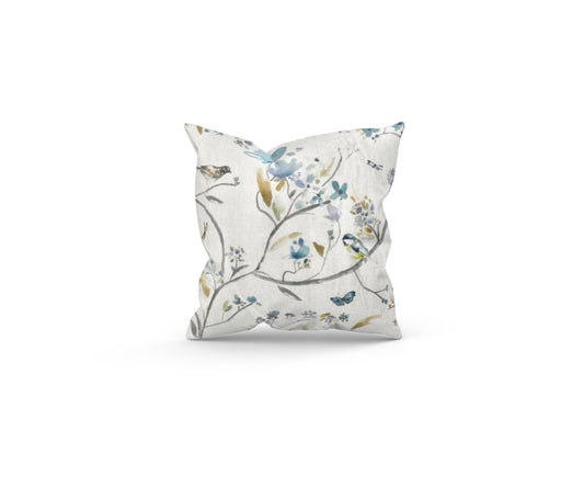 Voyage Maison Watercolour Bird Cushions with Fillers, Colourful Home Decor, Floral Pattern, Various Sizes 28cm , 36cm, 43cm , 60cm