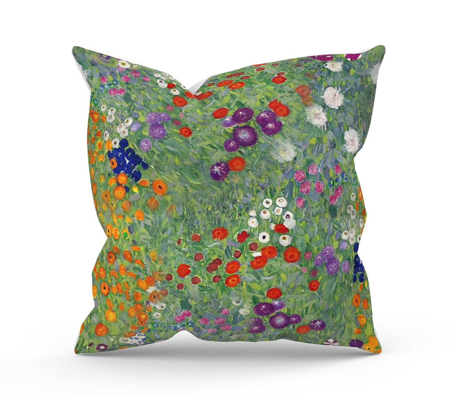 Gustav Klimt Flower Garden Outdoor Cushion with Fillers, Various Size