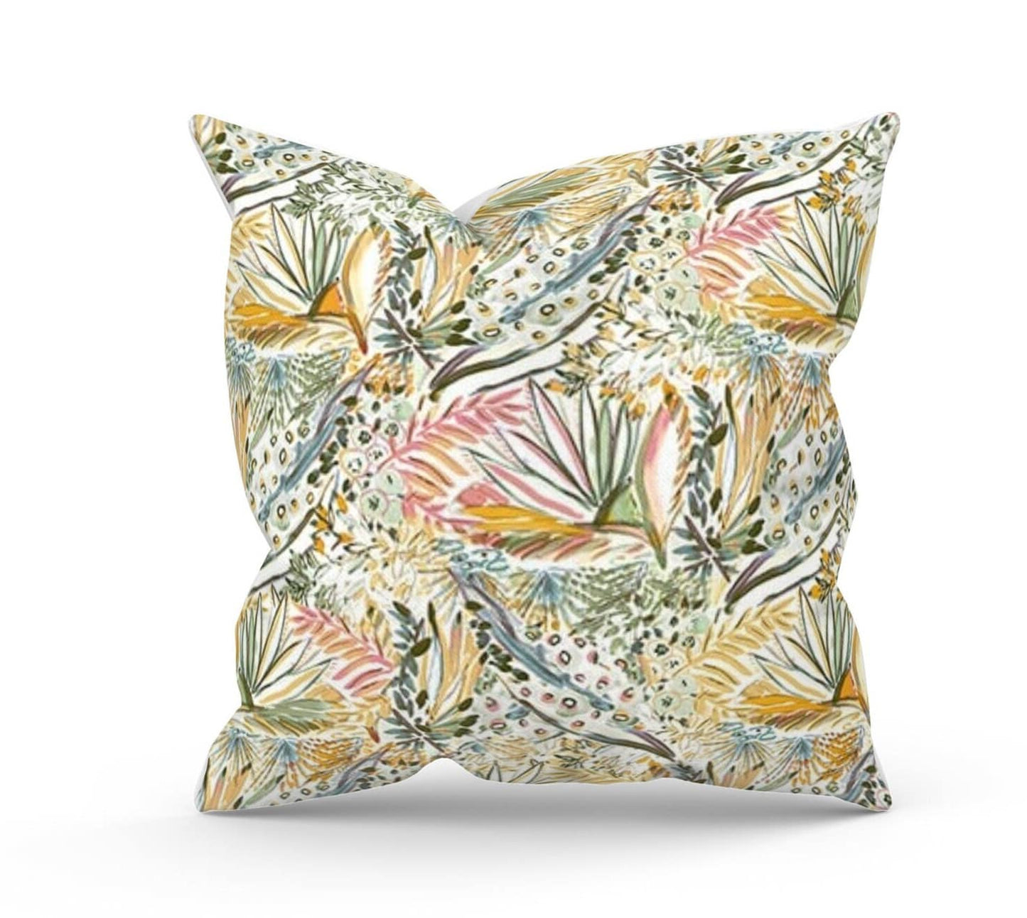 Handmade Fibre Naturelle Orchard Almond Cushion with Fillers Various Sizes 28cm, 36cm, 43cm, 60cm, Modern Home Decor, Made in Uk, Yellow