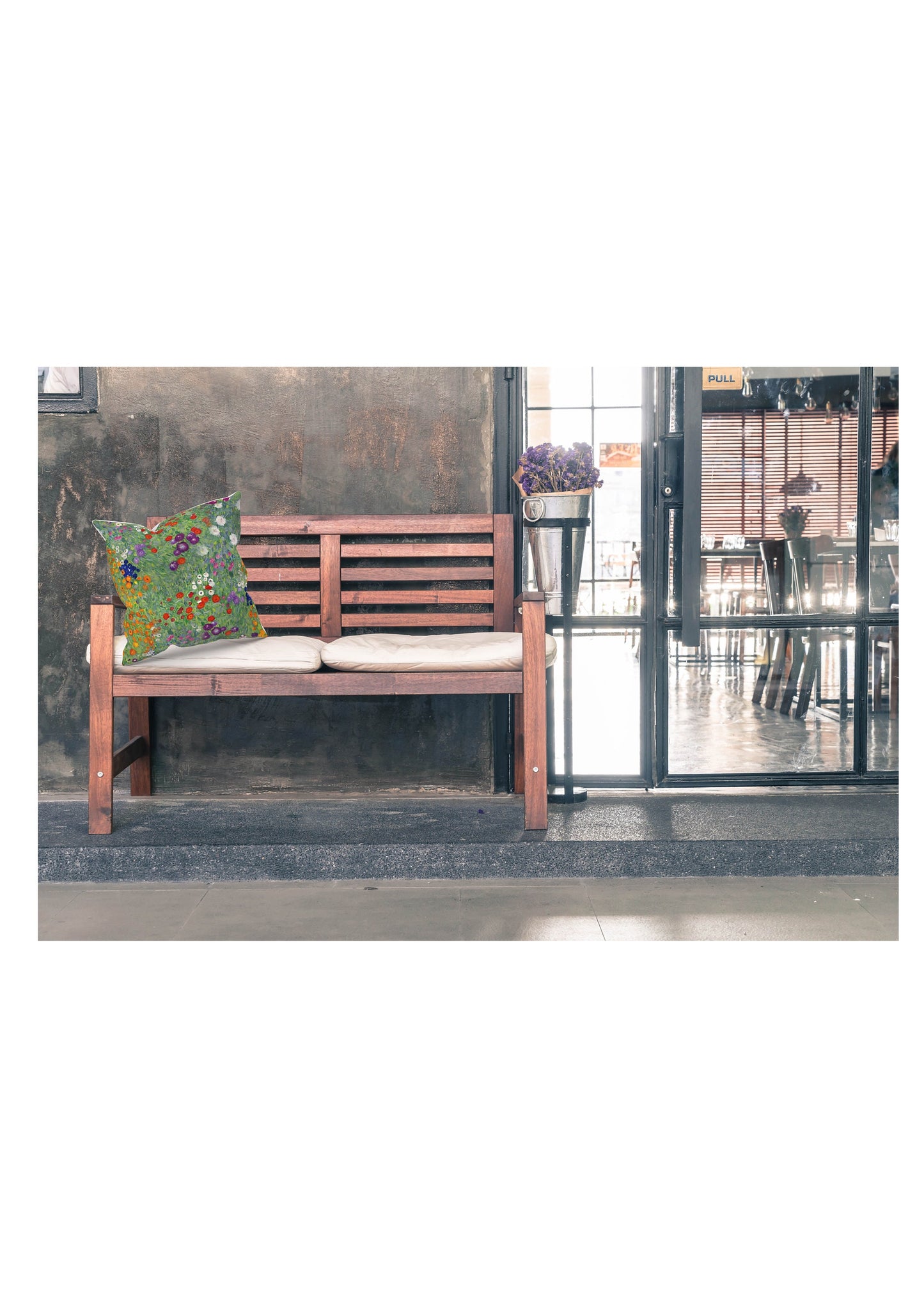 Gustav Klimt Flower Garden Outdoor Cushion with Fillers, Various Size