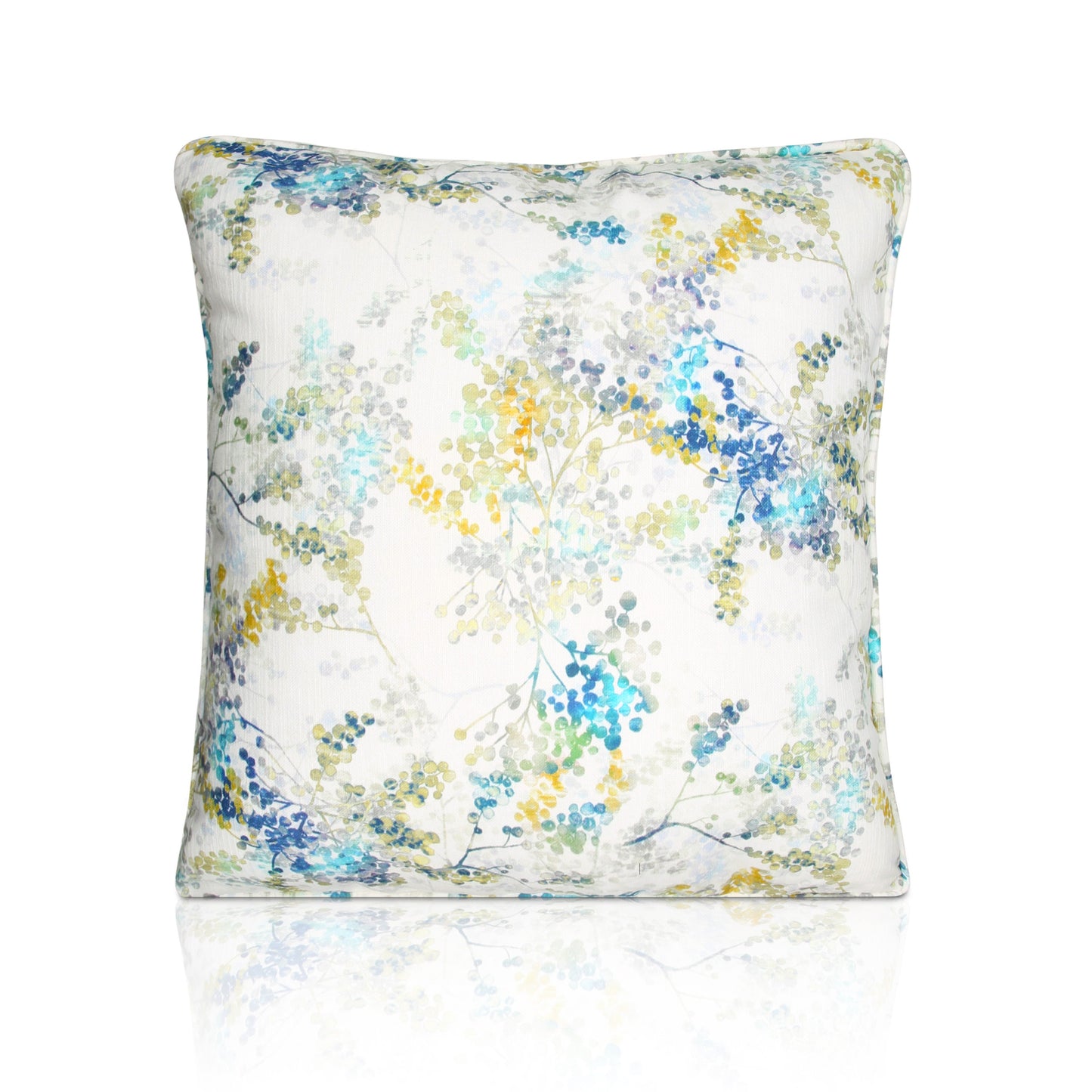 Fibre Naturelle Giverny -Botanical floral Pervenche Filled Cushion,