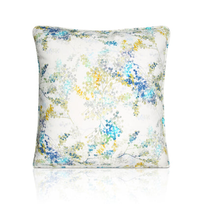 Fibre Naturelle Giverny -Botanical floral Pervenche Filled Cushion,