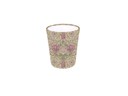 Handmade William Morris Honeysuckle Rose Waste Paper Bin, Made in UK, Floral Theme, Yellow and Red Flowers, Home Decor Gift