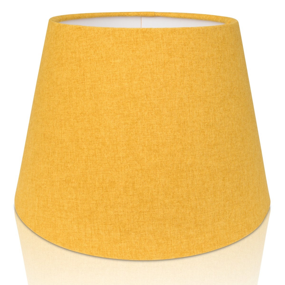 Shetland Mustard Yellow Brushed Linen Style RETRO EMPIRE Lampshades /  Table Lampshade
