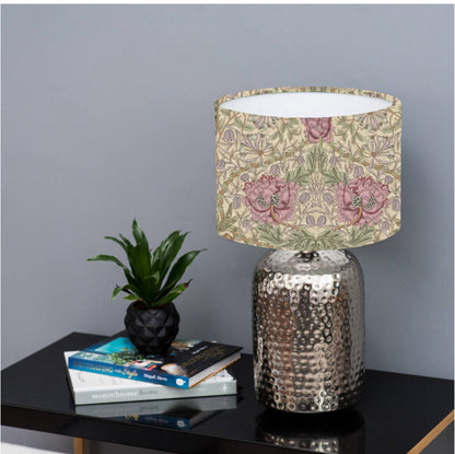William Morris Honeysuckle Rose Cylinder Drum Lampshade