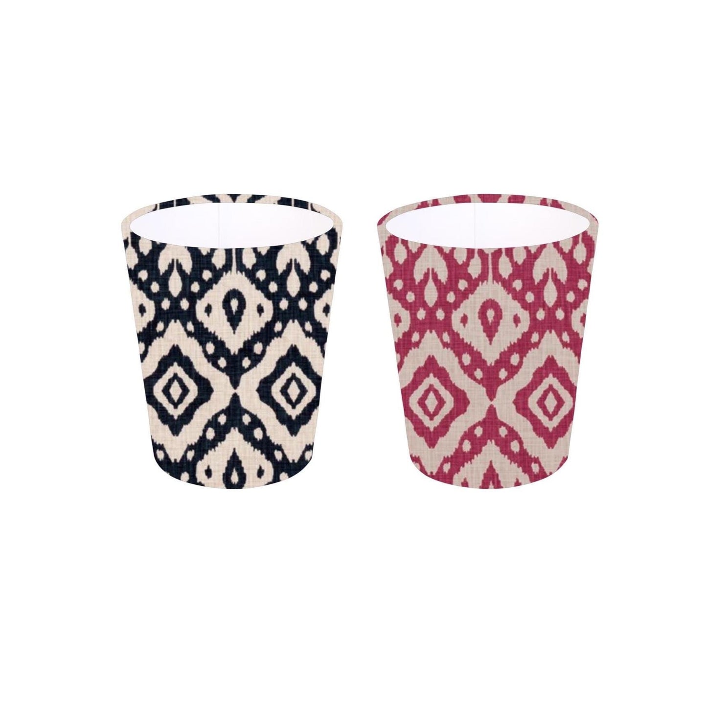 New Handmade Marrakech in Pink Begonia or Ink Waste Paper Bin, Colourful Home Decor Office Bedroom Bin, Made in UK