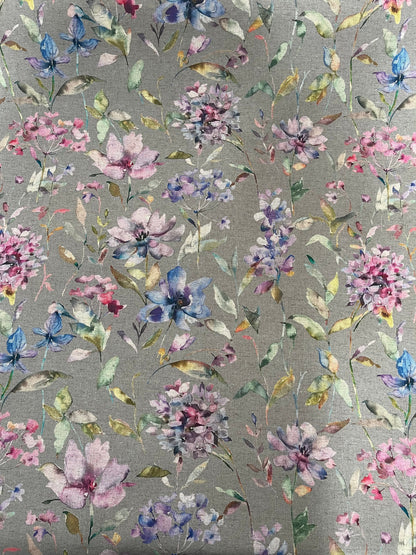 Giardino Elderberry Flora Empire Lampshade Ceiling Light / Table Lamp / Pendant, Colourful Home Decor, Made in UK, Blue and Pink Flower, UK