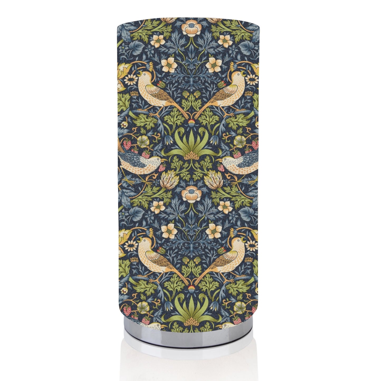 Handmade William Morris Design Chrome base Pad Lamps/Nightlites