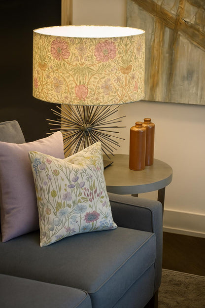 William Morris Honeysuckle Rose Cylinder Drum Lampshade