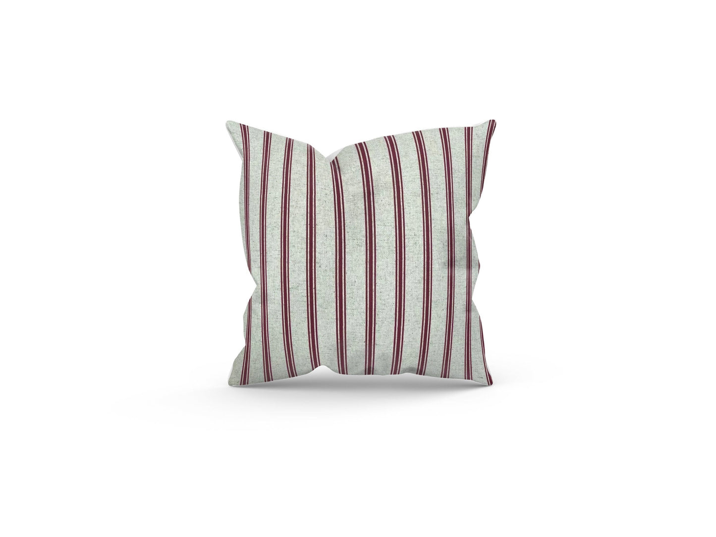 Handmade Kashmira Ruby Red Cushion with Fillers Various Sizes 28cm, 36cm, 43cm, 60cm, Modern Home Decor, Made in Uk, Striped