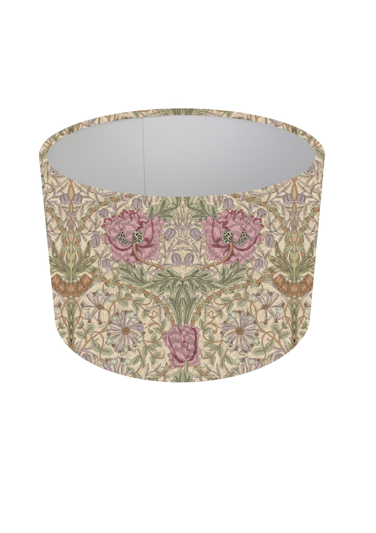 William Morris Honeysuckle Rose Cylinder Drum Lampshade