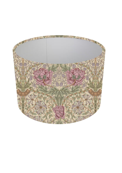 William Morris Honeysuckle Rose Cylinder Drum Lampshade