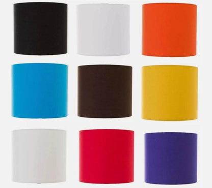 Plain Cotton Drum Lampshade , Ceiling Pendant or Table Lampshade Red, Blue, Black, Purple