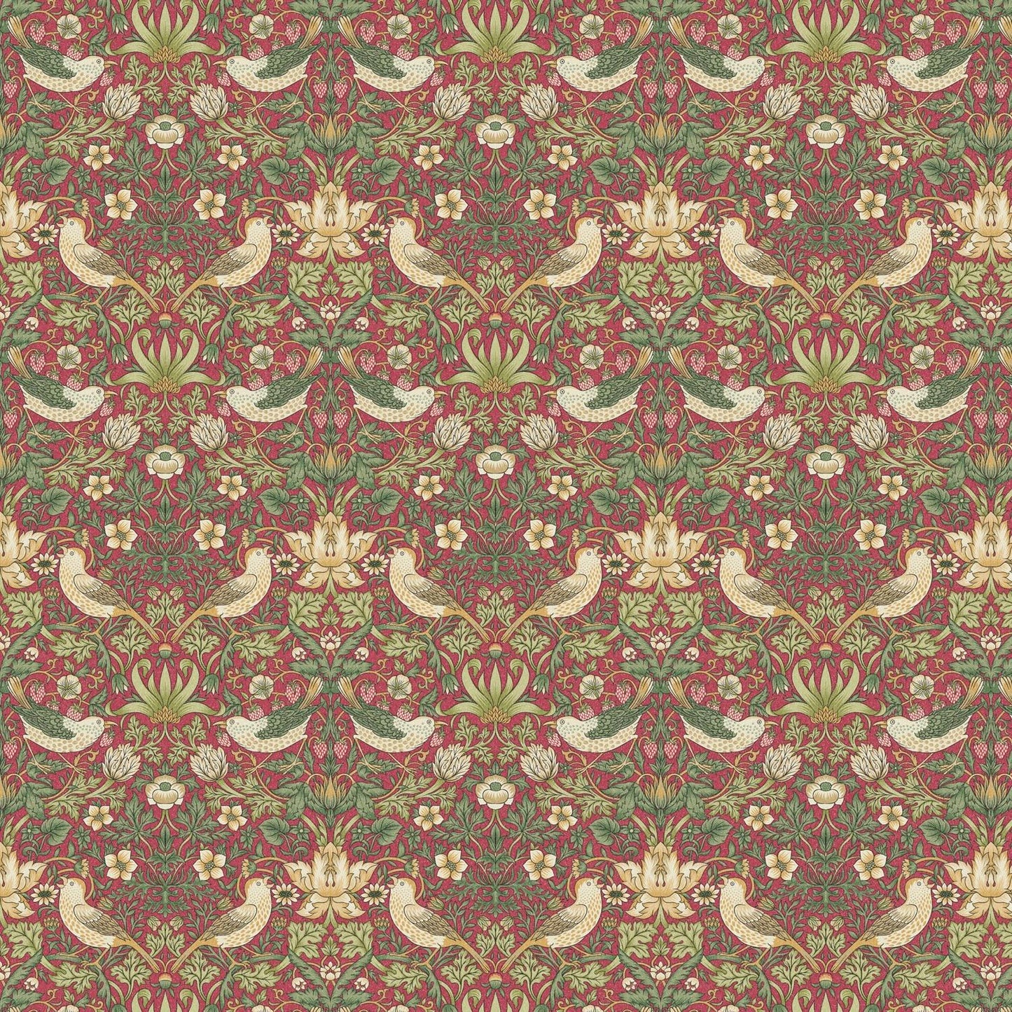 Handmade William Morris Strawberry Thief Crimson Cushion with Fillers Various Sizes 28cm, 36cm, 43cm, 60cm, Modern Home Decor, Made in Uk