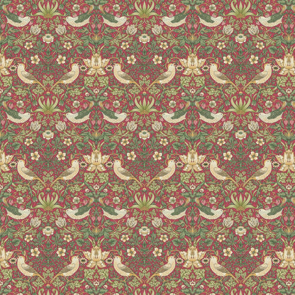 Handmade William Morris Strawberry Thief Crimson Cushion with Fillers Various Sizes 28cm, 36cm, 43cm, 60cm, Modern Home Decor, Made in Uk